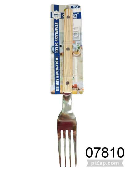 Imagen de TENEDOR ACERO MANGO MADERA 20,3CM 1.26